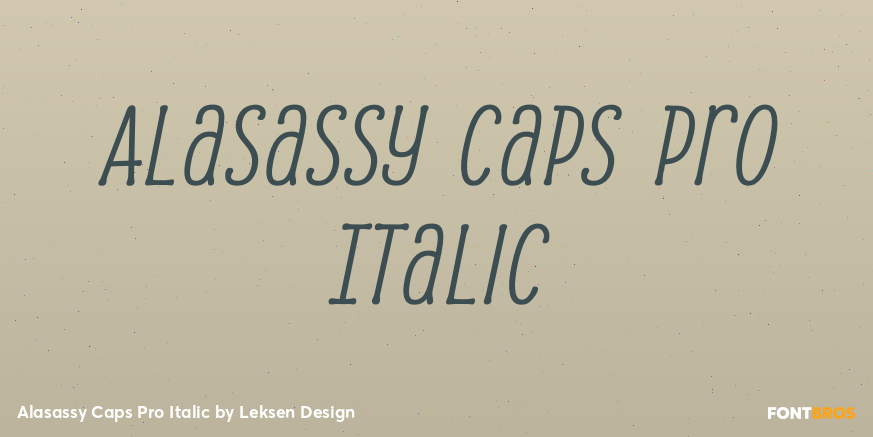 Alasassy Caps Pro Italic Poster