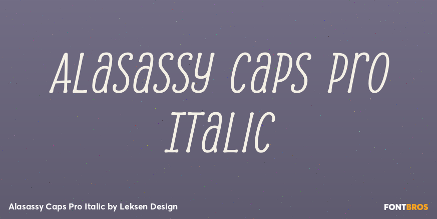 Alasassy Caps Pro Italic Poster