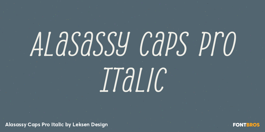 Alasassy Caps Pro Italic Poster