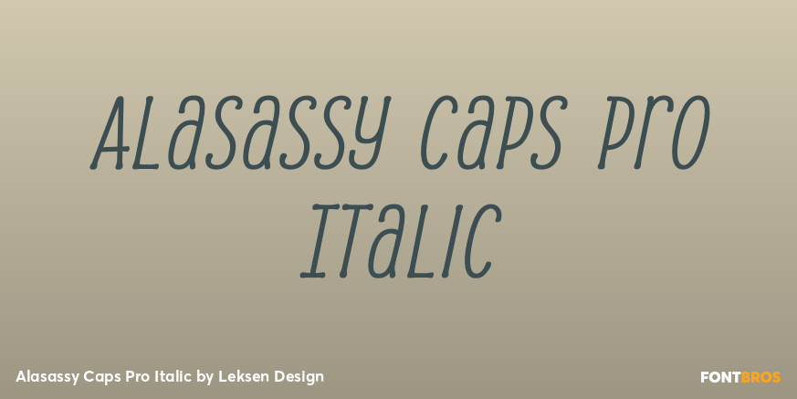 Alasassy Caps Pro Italic Poster