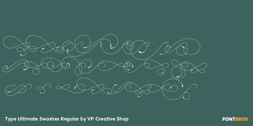 Type Ultimate Swashes Regular Font Poster #2