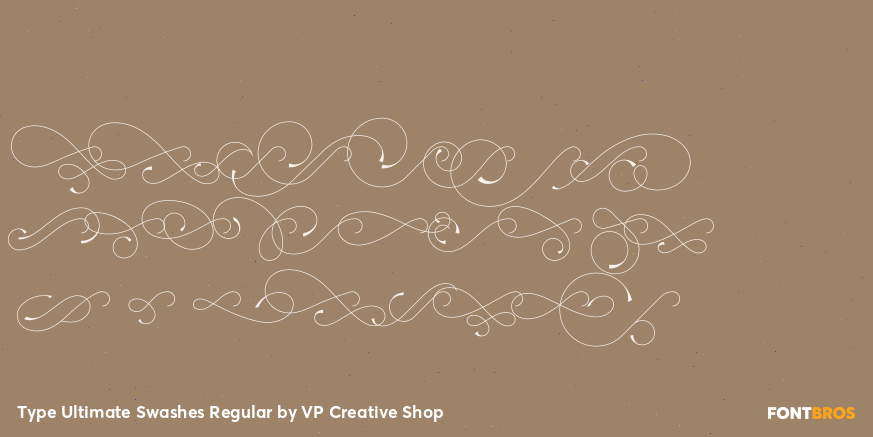 Type Ultimate Swashes Regular Font Poster #3