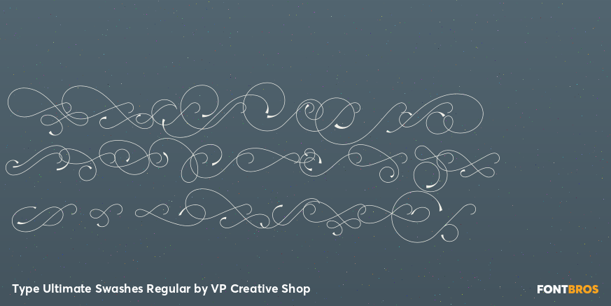 Type Ultimate Swashes Regular Font Poster #1