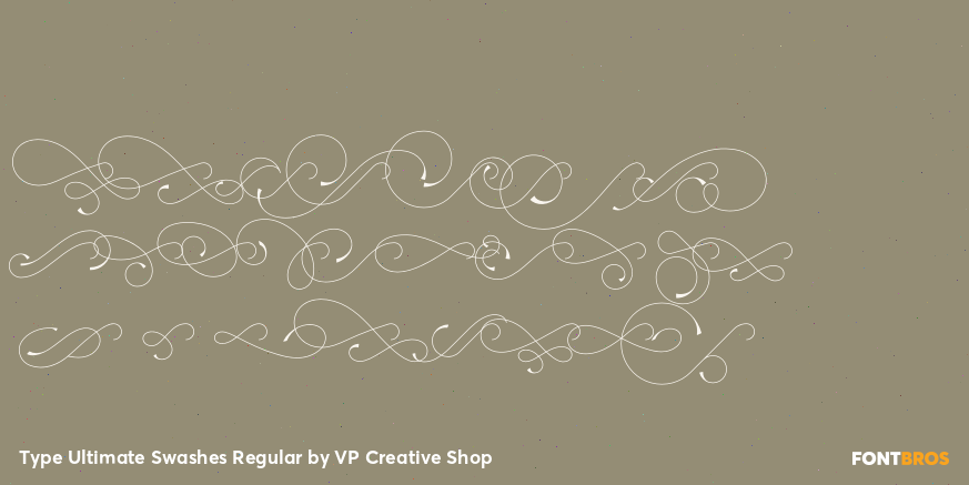 Type Ultimate Swashes Regular Font Poster #1