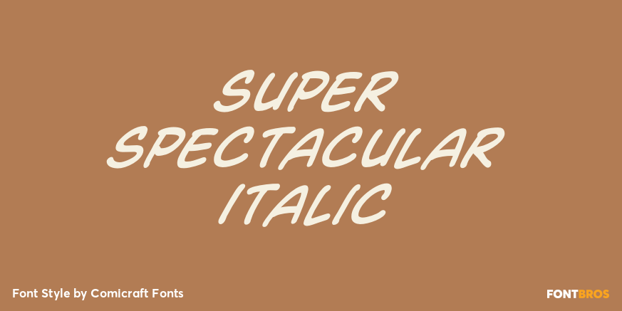Super Spectacular Italic Poster