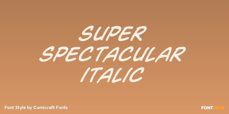 Super Spectacular Italic Poster