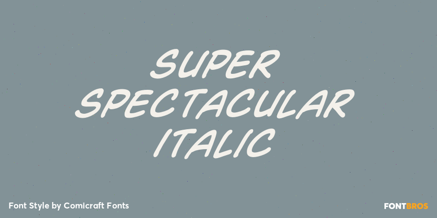 Super Spectacular Italic Poster