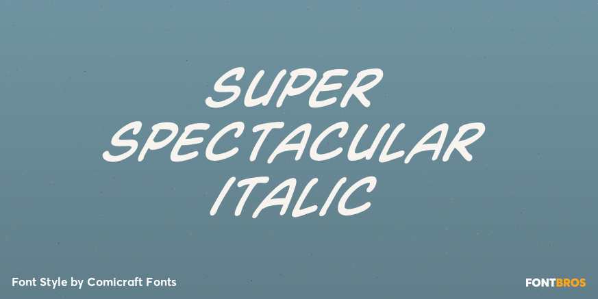 Super Spectacular Italic Poster