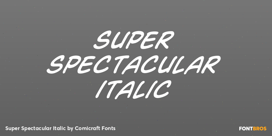 Super Spectacular Italic Poster