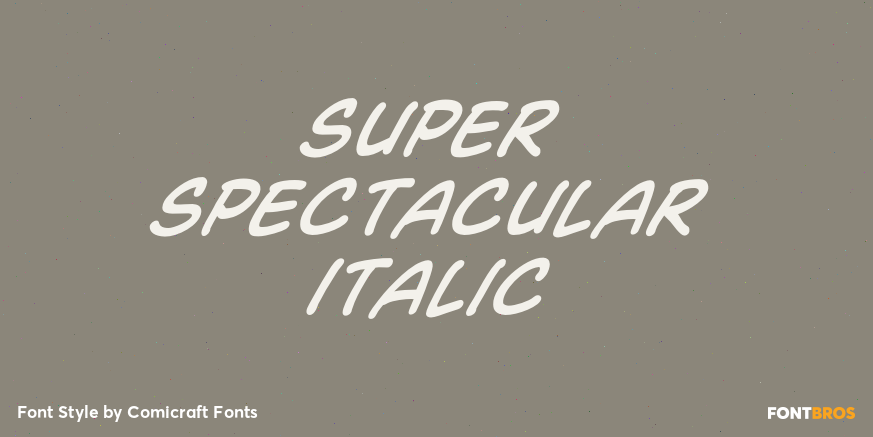 Super Spectacular Italic Poster