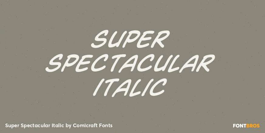 Super Spectacular Italic Poster