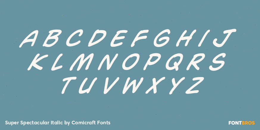 Super Spectacular Italic Font Poster #1