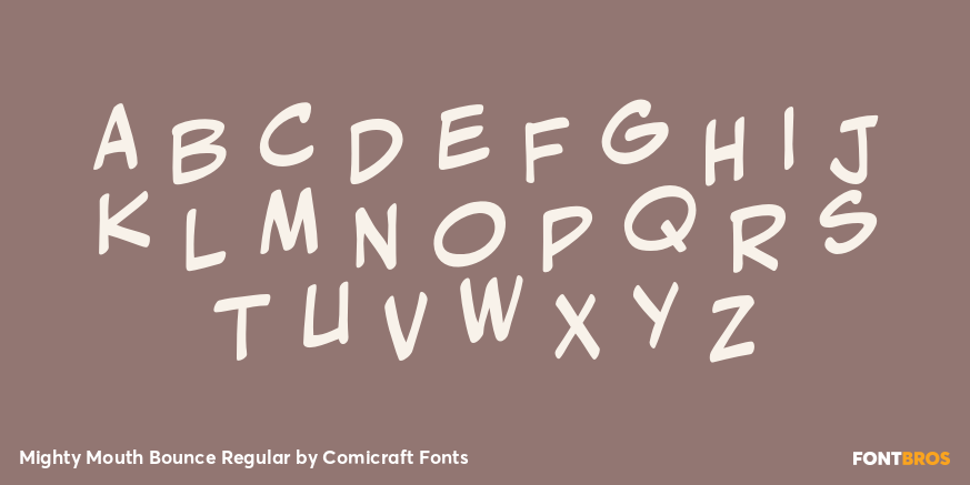 Mighty Mouth Bounce Regular Font Poster #2
