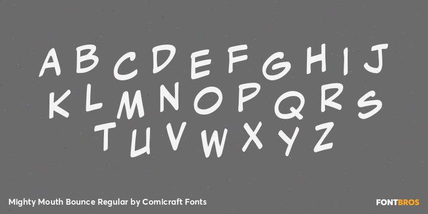 Mighty Mouth Bounce Regular Font Poster #3