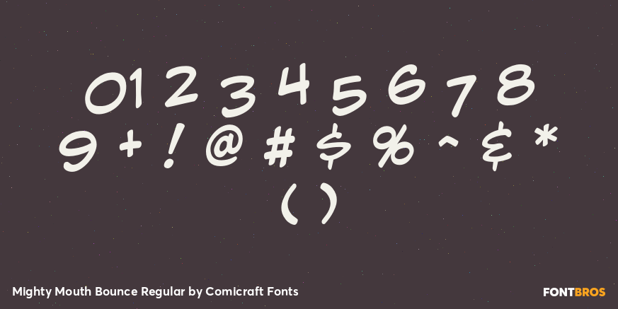 Mighty Mouth Bounce Regular Font Poster #4