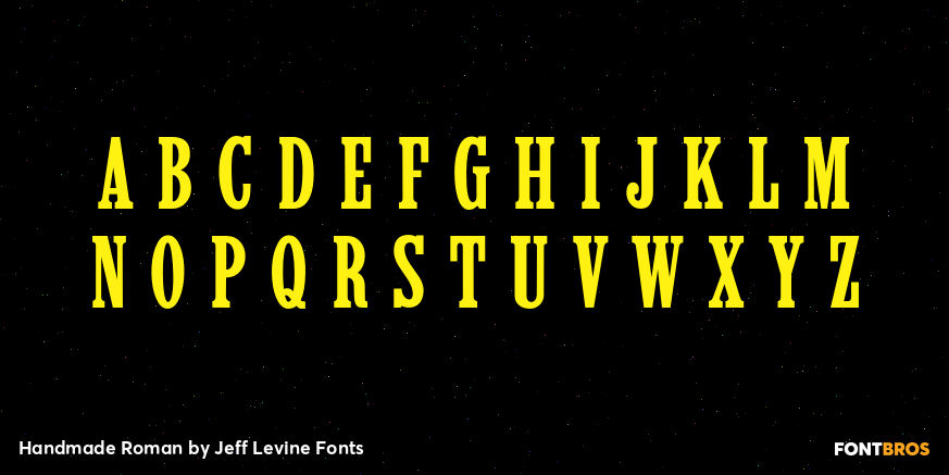 Handmade Roman Font Poster #3