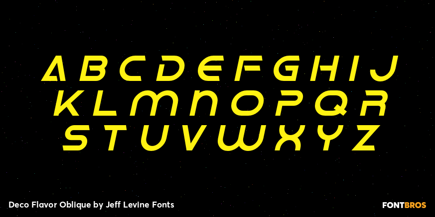 Deco Flavor Oblique Font Poster #2