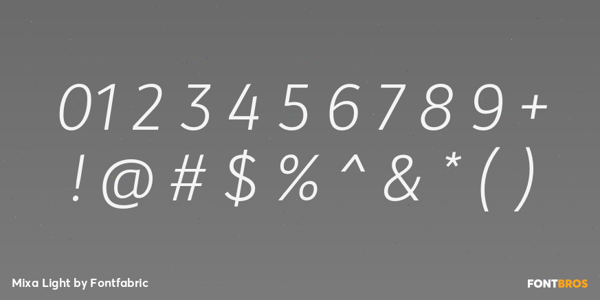 Mixa Light Font Poster #4