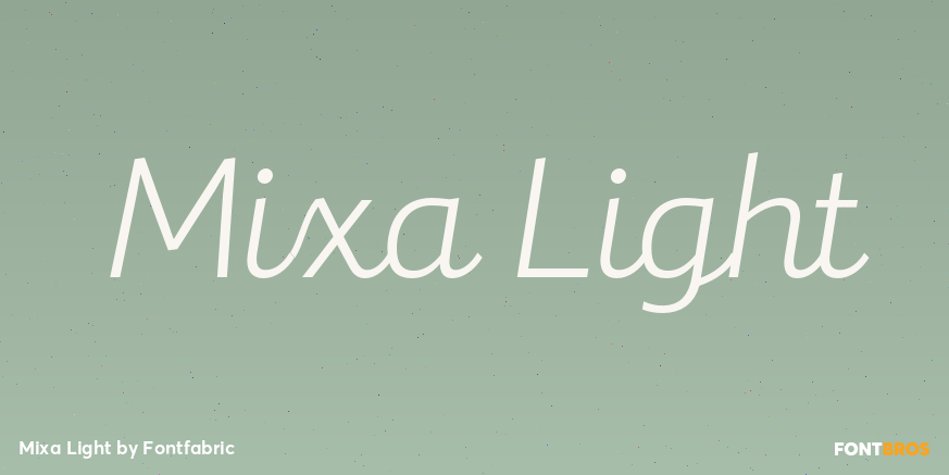 Mixa Light Font Poster #1