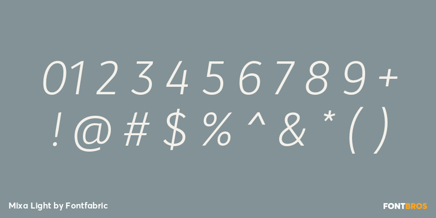 Mixa Light Font Poster #4
