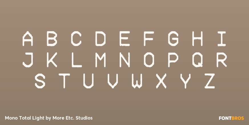 Mono Total Light Font Poster #1