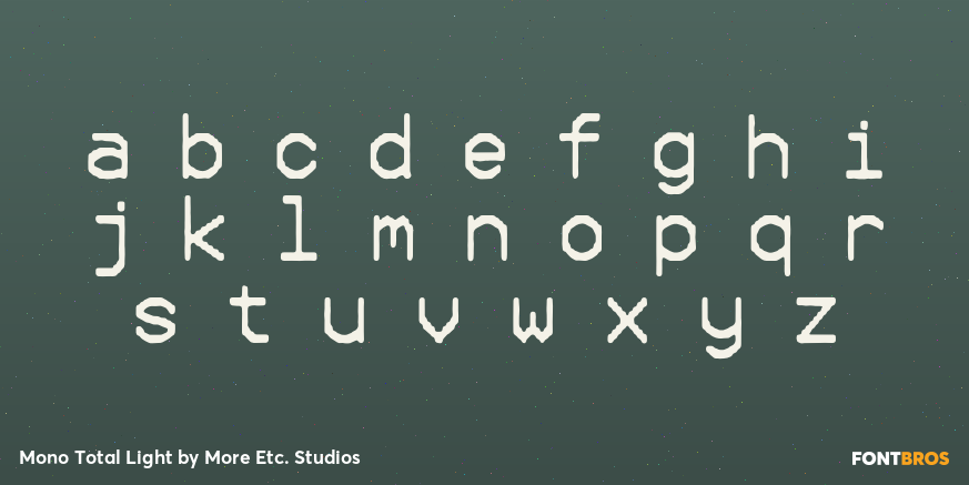 Mono Total Light Font Poster #1
