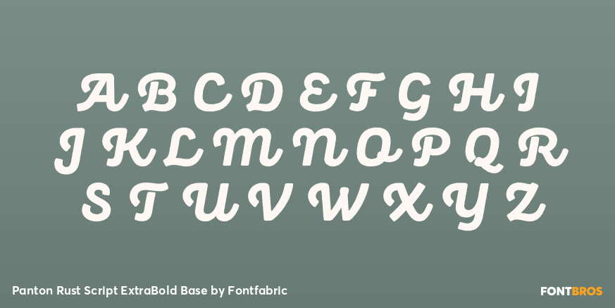 Panton Rust Script ExtraBold Base Font Poster #2