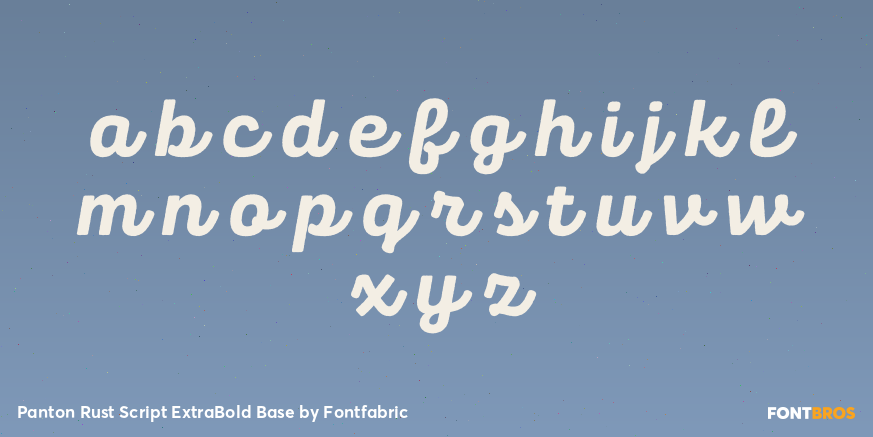 Panton Rust Script ExtraBold Base Font Poster #3