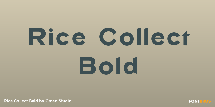 Rice Collect Bold Poster