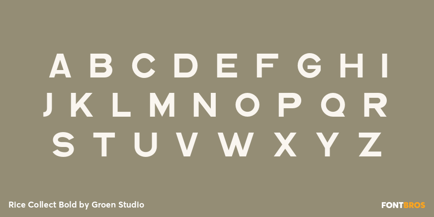 Rice Collect Bold Font Poster #2