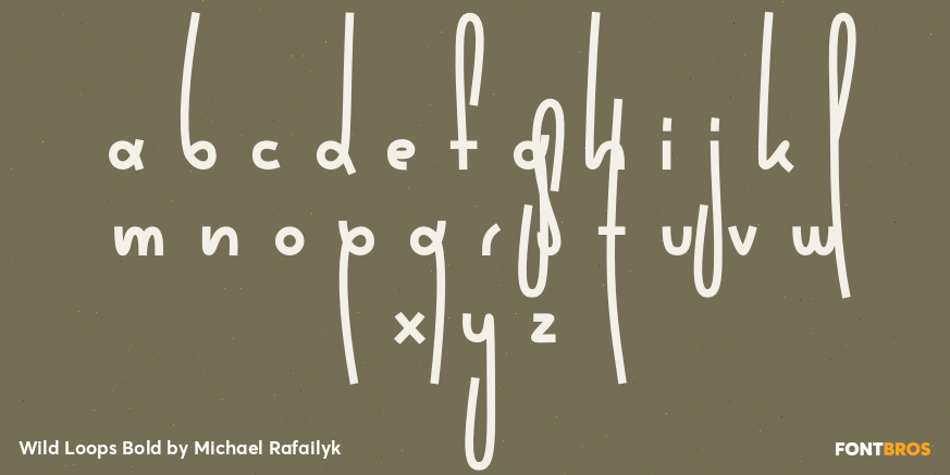 Wild Loops Bold Font Poster #1