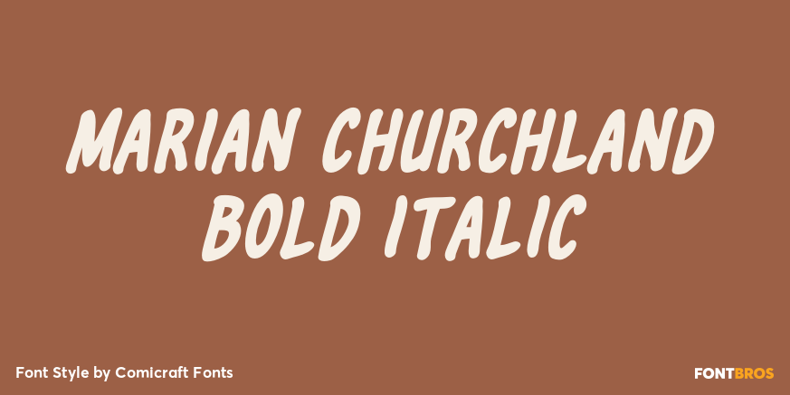 Marian Churchland Bold Italic Font Poster #1