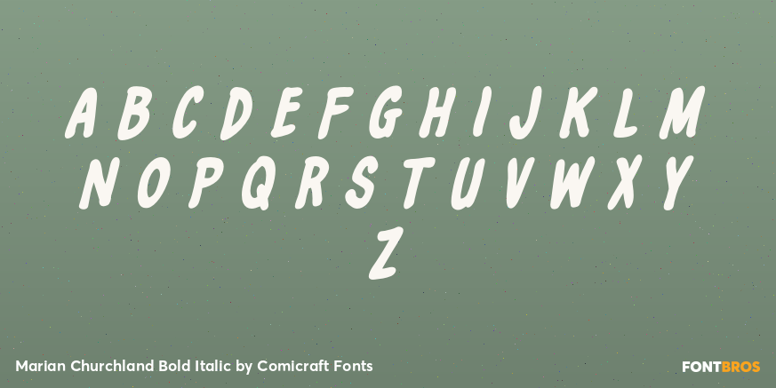 Marian Churchland Bold Italic Font Poster #2