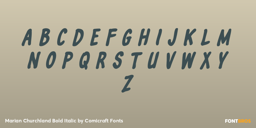 Marian Churchland Bold Italic Font Poster #3