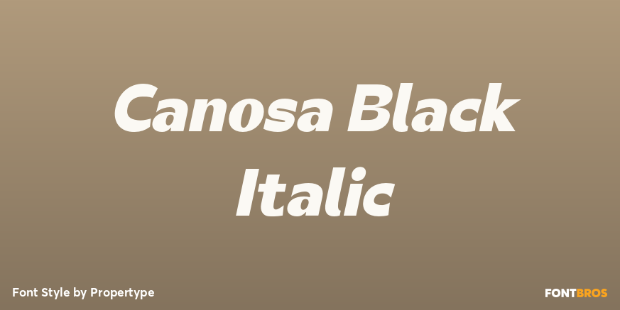 Canosa Black Italic Poster