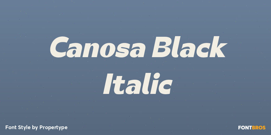 Canosa Black Italic Poster