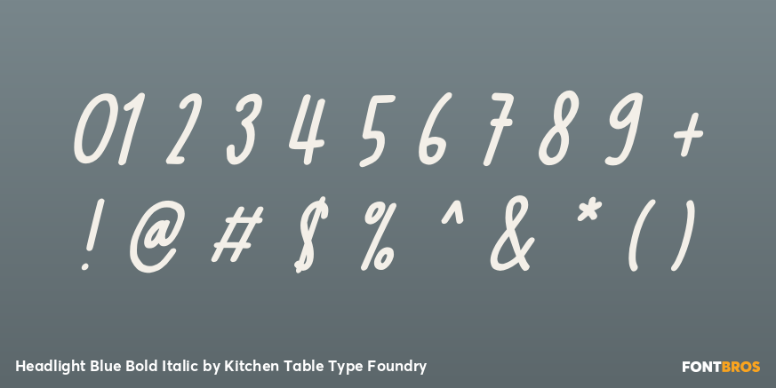 Headlight Blue Bold Italic Font Poster #1