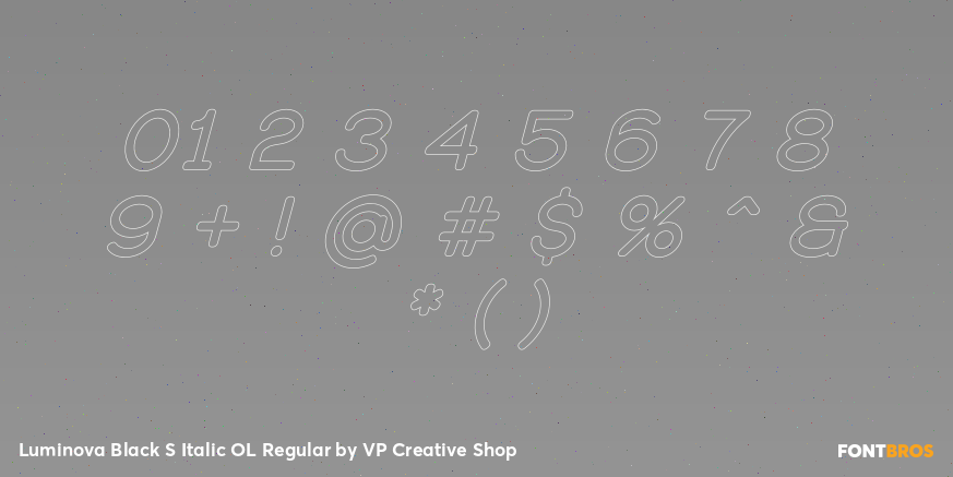 Luminova Black S Italic OL Regular Font Poster #1