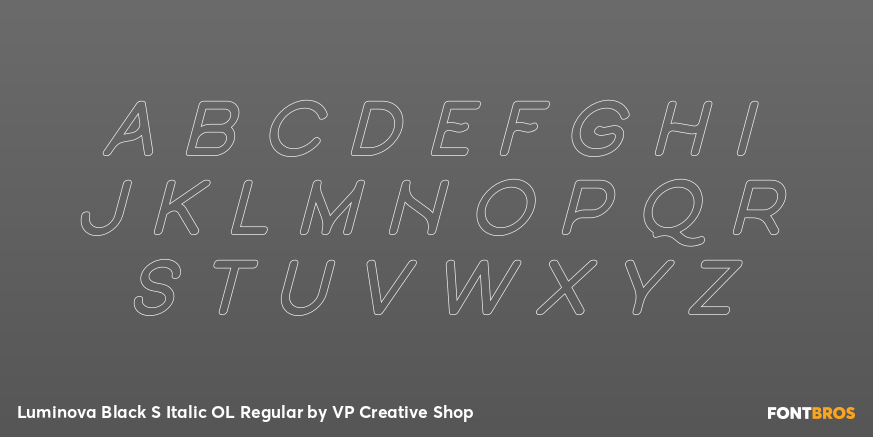 Luminova Black S Italic OL Regular Font Poster #1