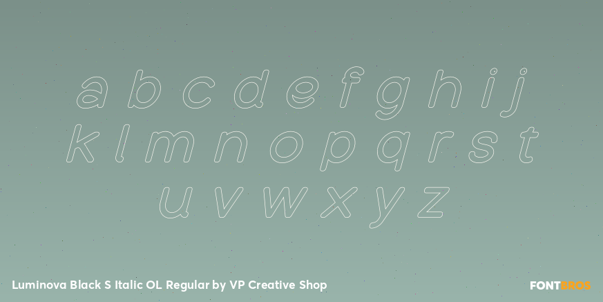 Luminova Black S Italic OL Regular Font Poster #1