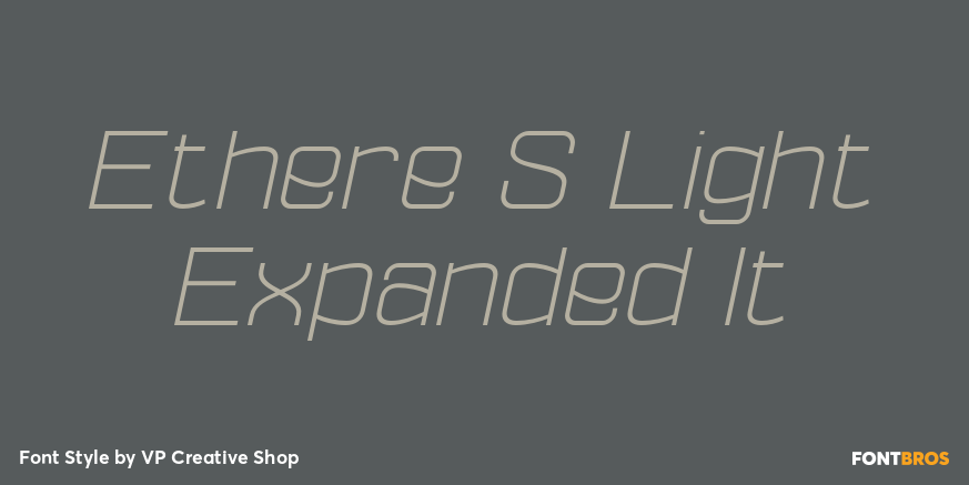 Ethere S Light Expanded It Font Poster #1