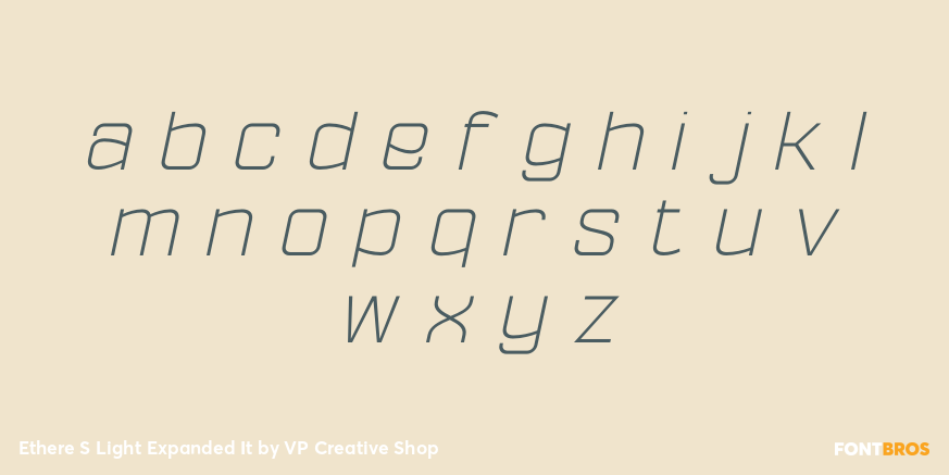 Ethere S Light Expanded It Font Poster #3
