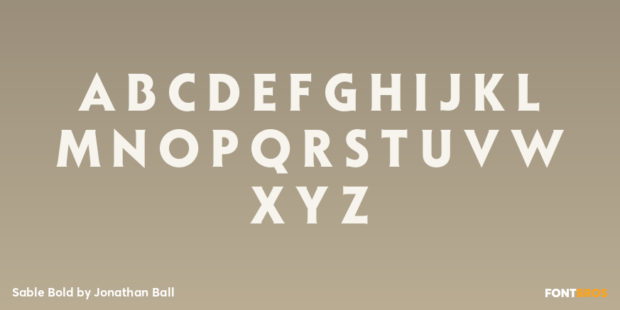 Sable Bold Font Poster #2