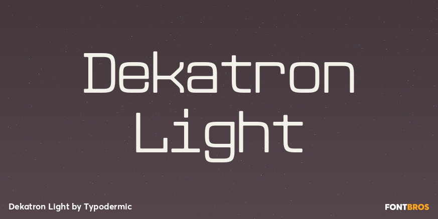 Dekatron Light Font Poster #1