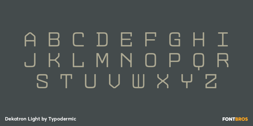 Dekatron Light Font Poster #2