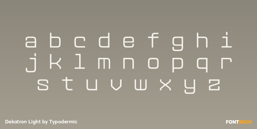 Dekatron Light Font Poster #3