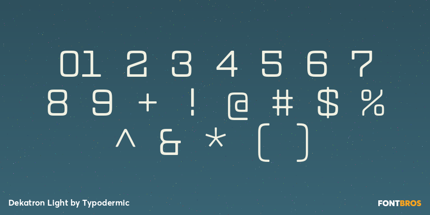 Dekatron Light Font Poster #4