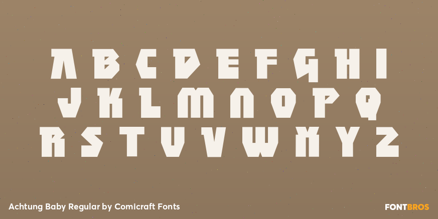 Achtung Baby Regular Font Poster #2