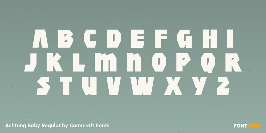 Achtung Baby Regular Font Poster #3