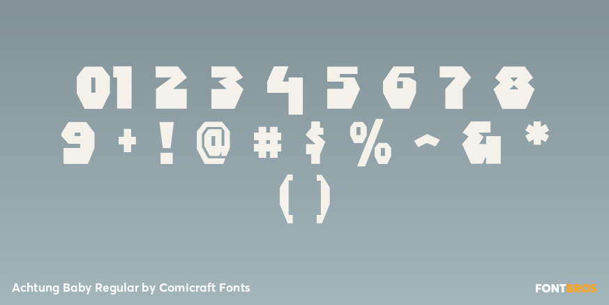 Achtung Baby Regular Font Poster #4